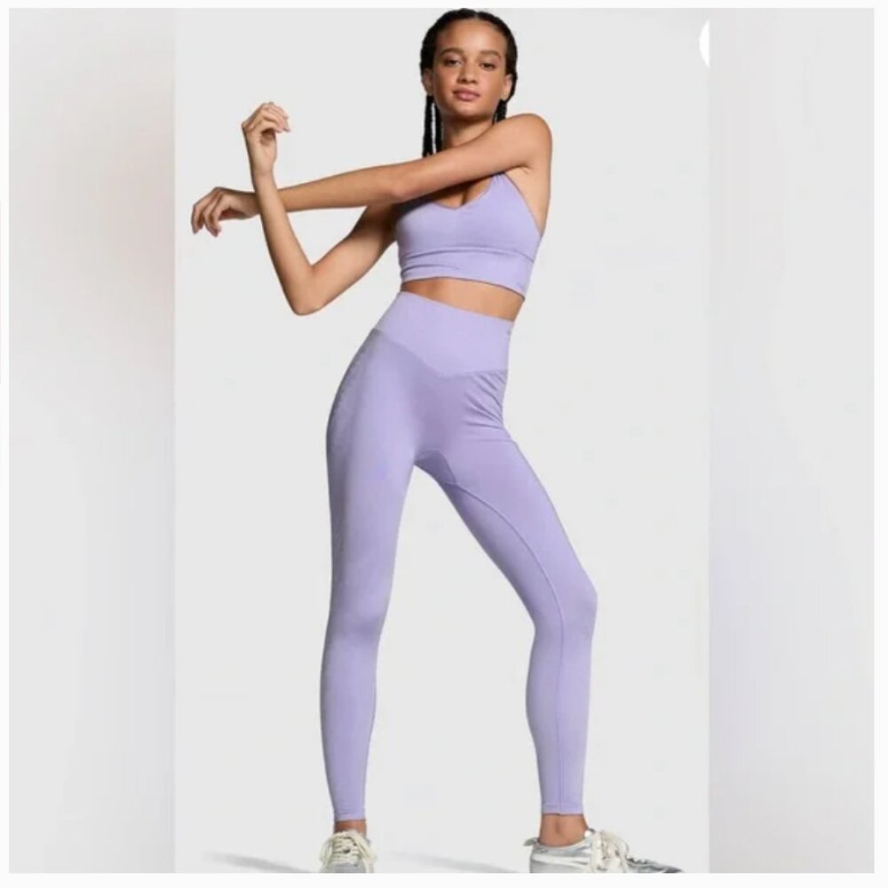PINK Victoria Secret Violet High Waist Leggings Soft Seamless Size XL NWT
